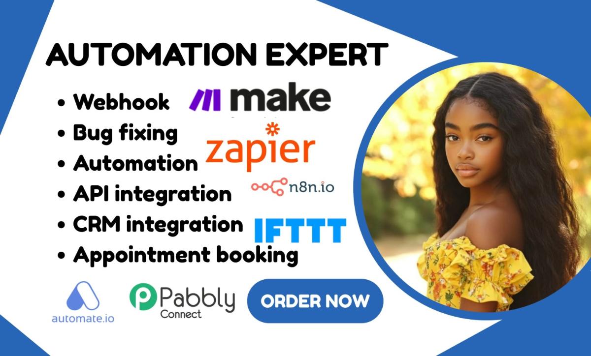 I will automate your business with n8n, Make, Com AI Agent, Zapier workflows