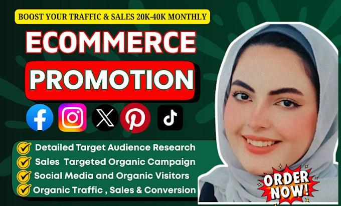 I will promote and advertise Etsy, Shopify, Amazon, do Shopify and Etsy promotion