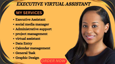 I will be your personal virtual administrative executive assistant social media manager