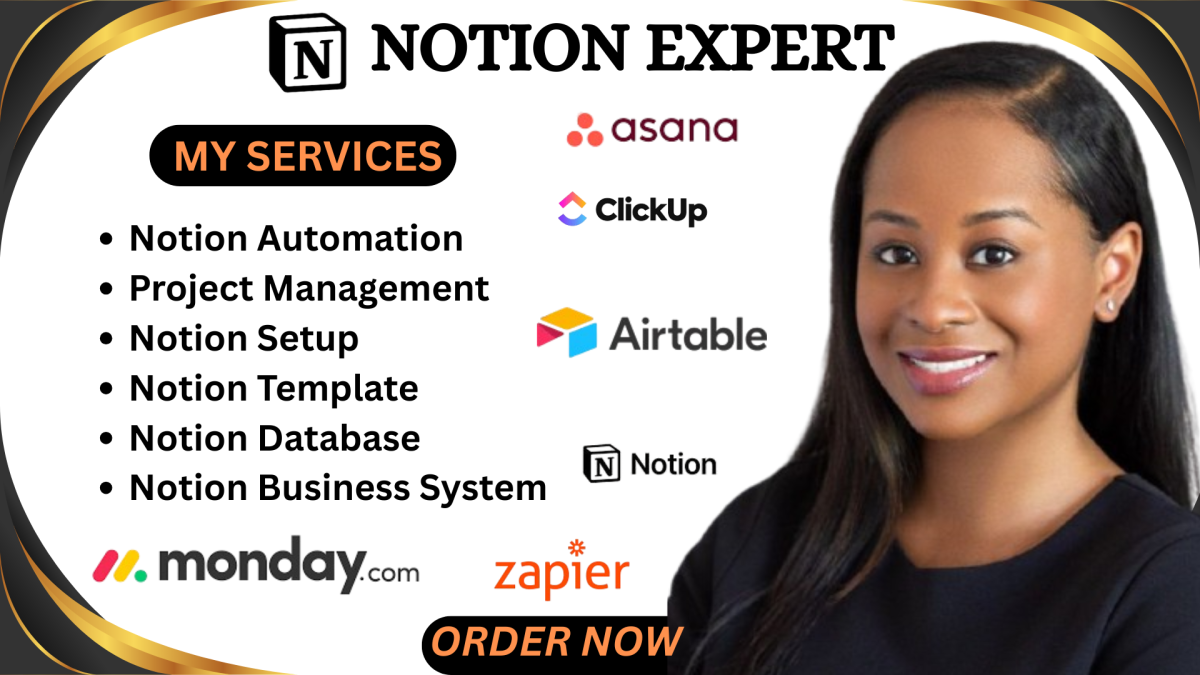 I will create Notion template design, Notion automation, Notion workspace, CRM assistant