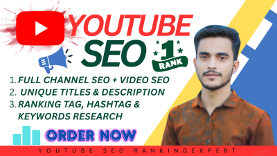 I Will Be an SEO YouTube Expert for Video Ranking and Channel Growth