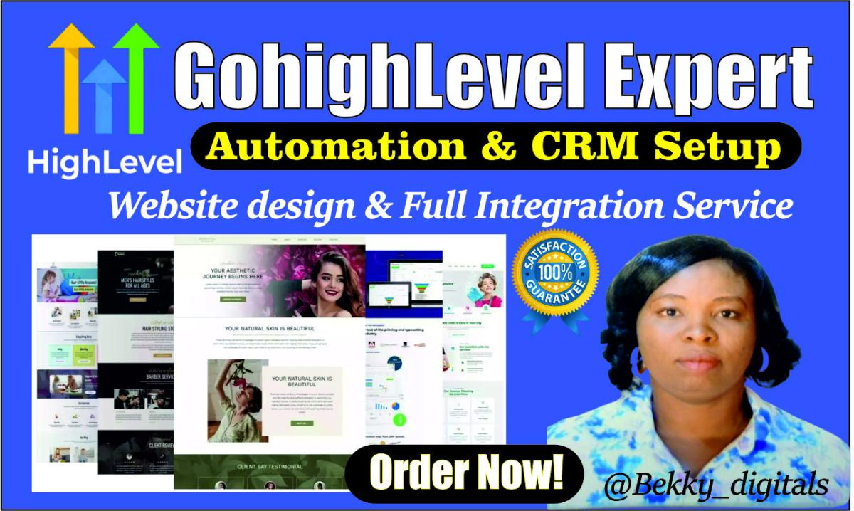 I Will Build GoHighLevel CRM Setup, Website, and Automation for Coaches or Marketers