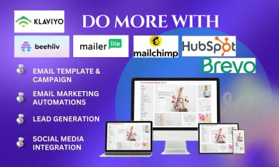 I will do Beehiv Brevo Flodesk Klaviyo Aweber GHL Newsletter Automation Email Template