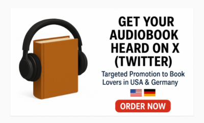 I will promote audiobook on X Twitter to USA and Germany listeners