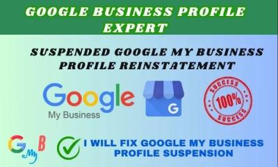I will reinstate suspended GMB, fix Google My Business profile suspension