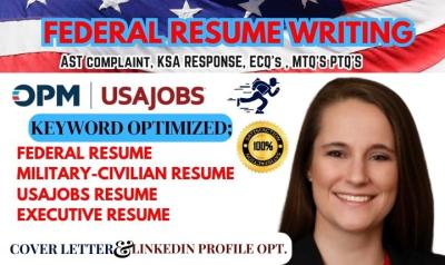 I will write federal resume writing, USAJOBS executive, software engineering resume