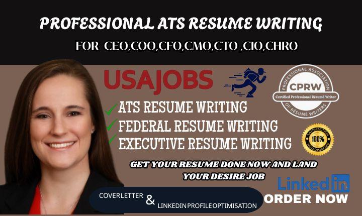 I will write professional ATS resume, federal USAJobs CV, software engineering resume