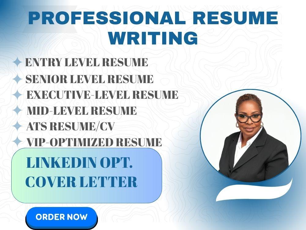 I will write professional resume writing ATS resume cover letter LinkedIn profile OPT