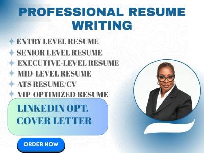 I will write professional resume writing ATS resume cover letter LinkedIn profile OPT