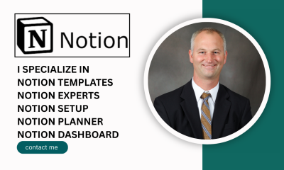 I will setup custom Notion template | Notion consultant and Notion planner expert, Notion