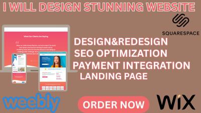 I will create a custom website on Wix, Squarespace, or Weebly