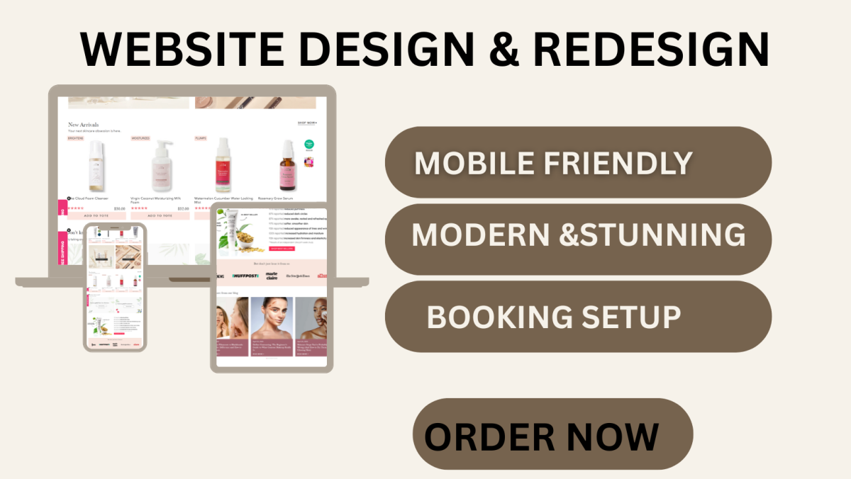 I Will Design Stunning Website Using Wix, Squarespace, or Weebly