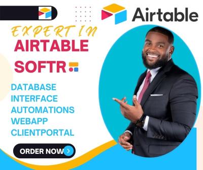Design Softr Client Portal Website with Airtable Database & Zapier Automation Integration