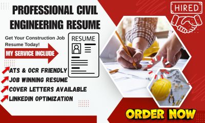I will write professional ATS Civil Engineering Resume & Building Construction Resume