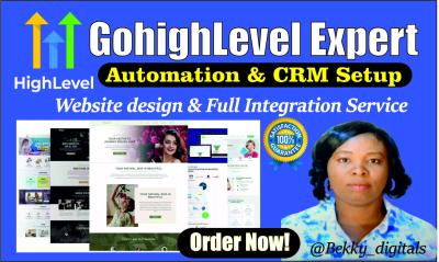 I Will Build Gohighlevel CRM Setup, Website, and Automation for Coaches or Marketers