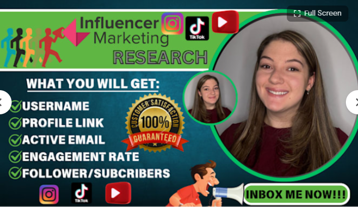 I will find the best Instagram and TikTok influencers for influencer marketing promo