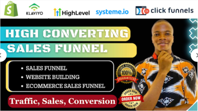 I will do sales funnel in ClickFunnels, Systeme I/O