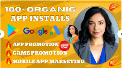 I will do organic promotion for your mobile app and marketing on Google Ads