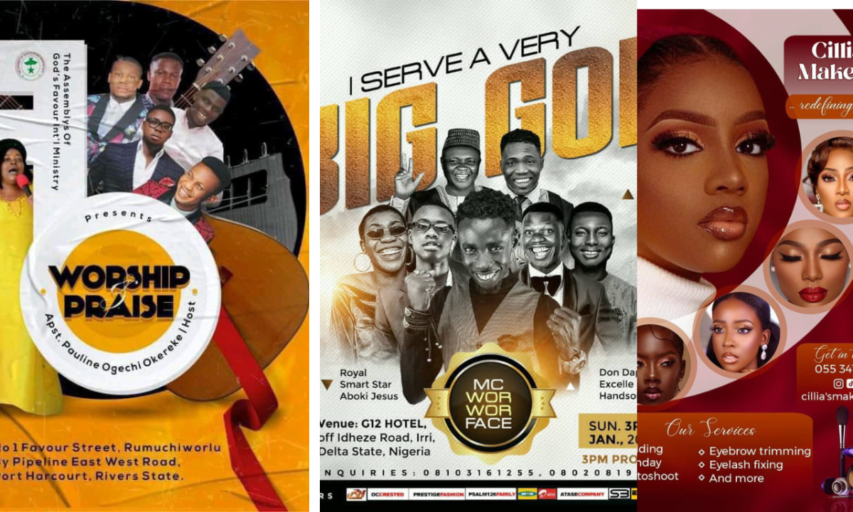 I will create professional flyers church flyer design event flyer business flyers