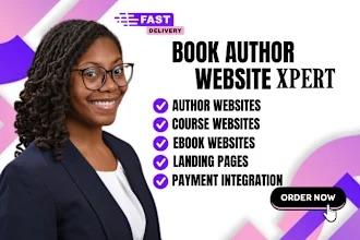I will create a book author website, book author portfolio, book author landing pages