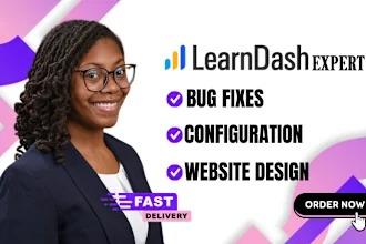 I will design and develop a LearnDash LMS website with WordPress, LearnDash LMS