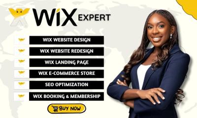 I will build Wix website design, Wix website redesign, Wix online store