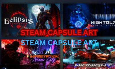 I will do Steam Capsule Design, Game UI, Poster, Video Game Marketing Banner