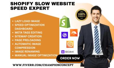 Setup Shopify for Slow Website Speed, Tiny SearchPie, Crush SEOant & Hyperspeed Tapita