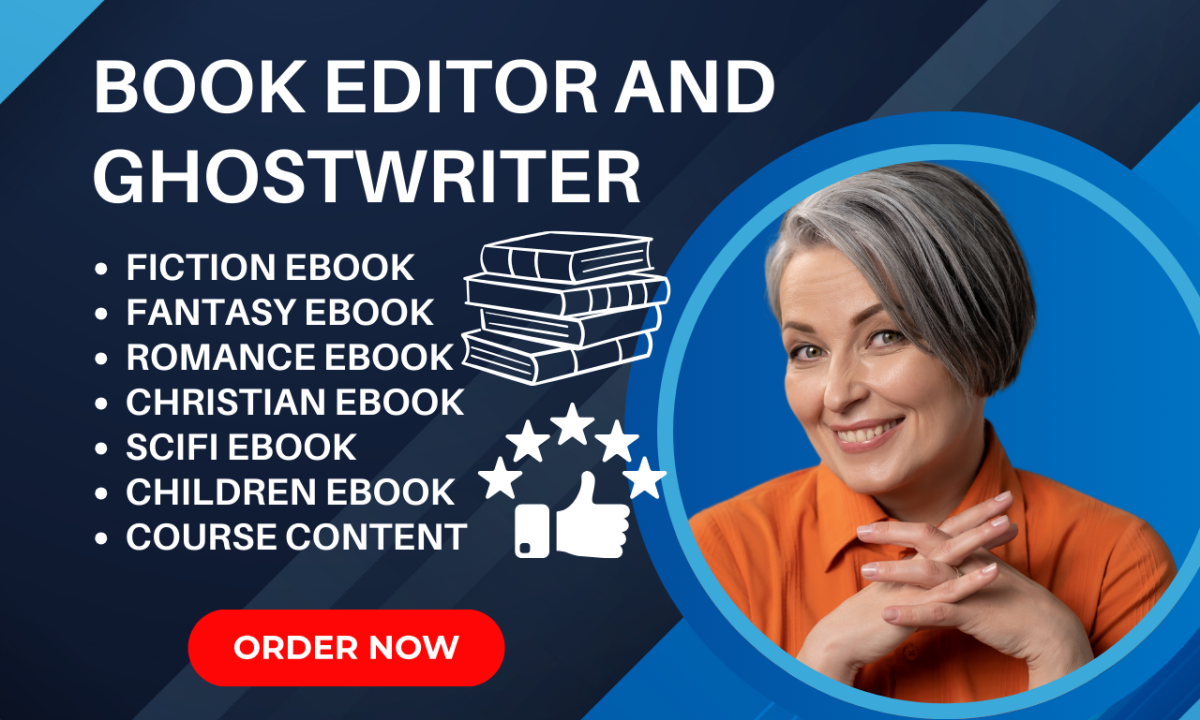 Ghostwrite Romance Fiction, Edit KDP Books, and Write Course Content