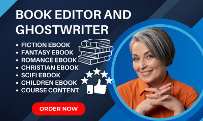 Ghostwrite Romance Fiction, Edit KDP Books, and Write Course Content