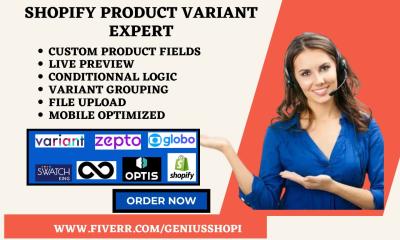 Setup Shopify Product Variant Globo Swatch King Variant Glo Optis Zepto Infinite