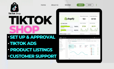 I will set up TikTok Shop for Ecommerce Business Marketing Shopify