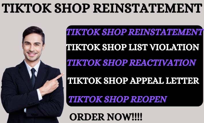 I will remove your TikTok Shop violation and reinstate TikTok Shop deactivation