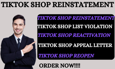 I will remove your TikTok Shop violation and reinstate TikTok Shop deactivation
