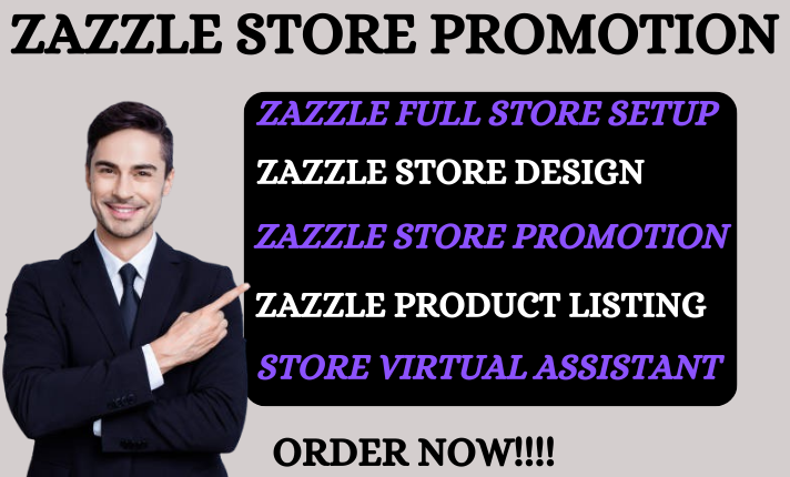 I will setup Zazzle store, do Zazzle product listing, Zazzle promotion, and virtual assistant services