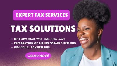 I will prepare US tax form 1040x 990 1120 F1065 5472