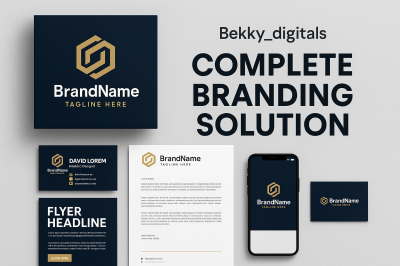 I Will Design a Complete Brand Identity with Logo, Business Card, Flyer, and Stationery