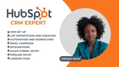 I will HubSpot CRM Expert, HubSpot Developer, HubSpot Automation & Integrations