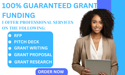 I will do pitch deck, RFP, non-profit grant, women, startup grants