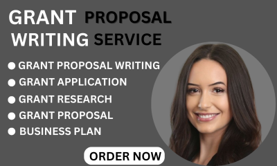 I will write grant proposal grant application grant writing and grant research