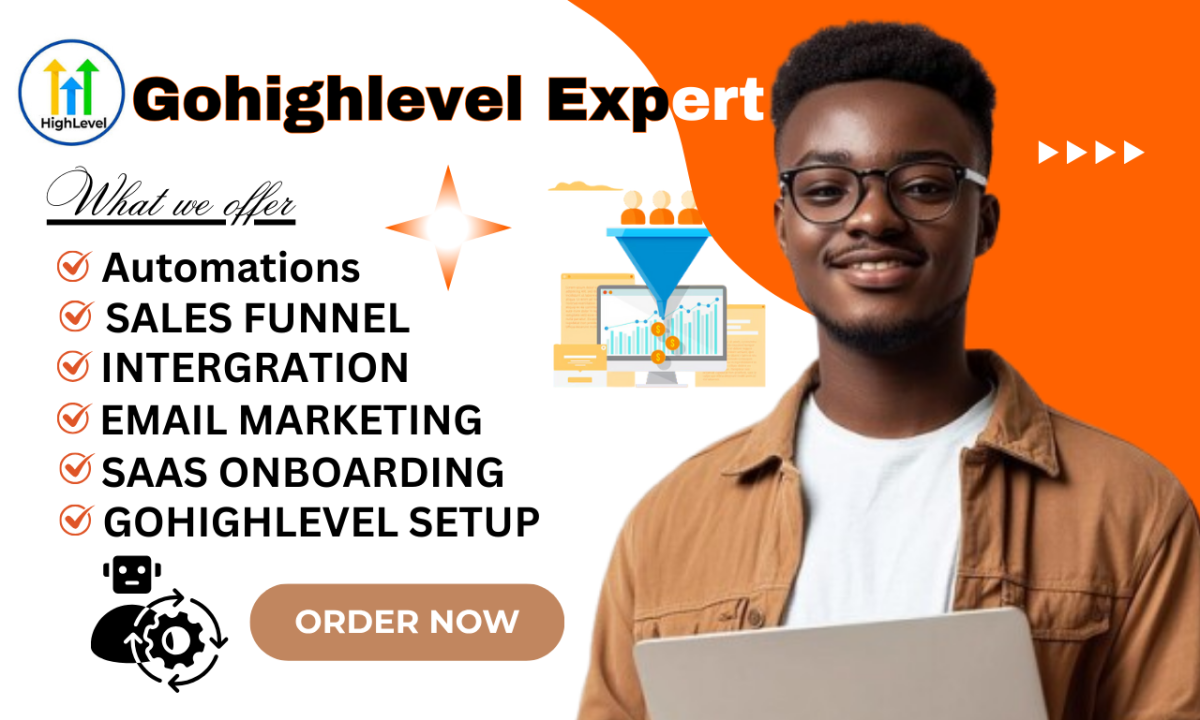 I will setup gohighlevel automations, funnel, workflows, integrations, email automation