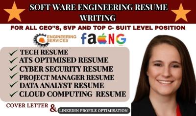 I will write software engineering resume, IT developer tech resumes, federal resume