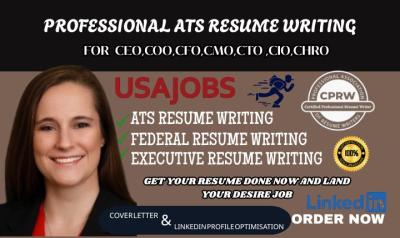 I will write professional ATS resume, federal USAJobs CV, software engineering resume