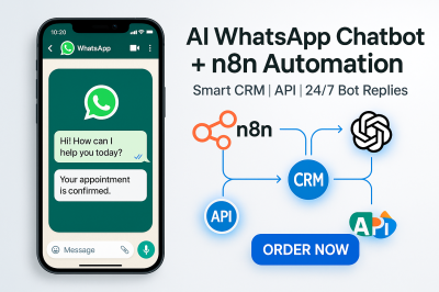 I will build WhatsApp chatbot n8n automation WhatsApp Business API, AI agents Twilio