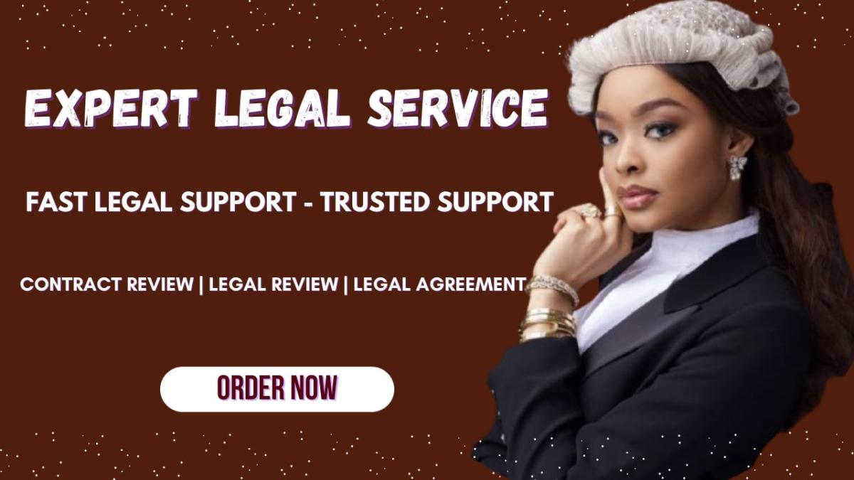 I will be your contract lawyer to review, write your legal document, contract, or agreement