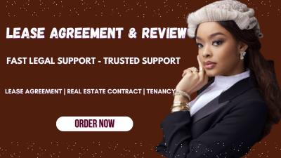 I will draft lease agreement real estate contract agreement review tenancy agreement