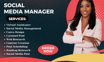 I will social media manager executive administrative virtual assistant