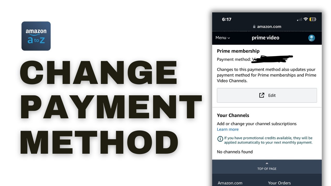 How to Change Payment Method on Amazon Prime Video YouTube