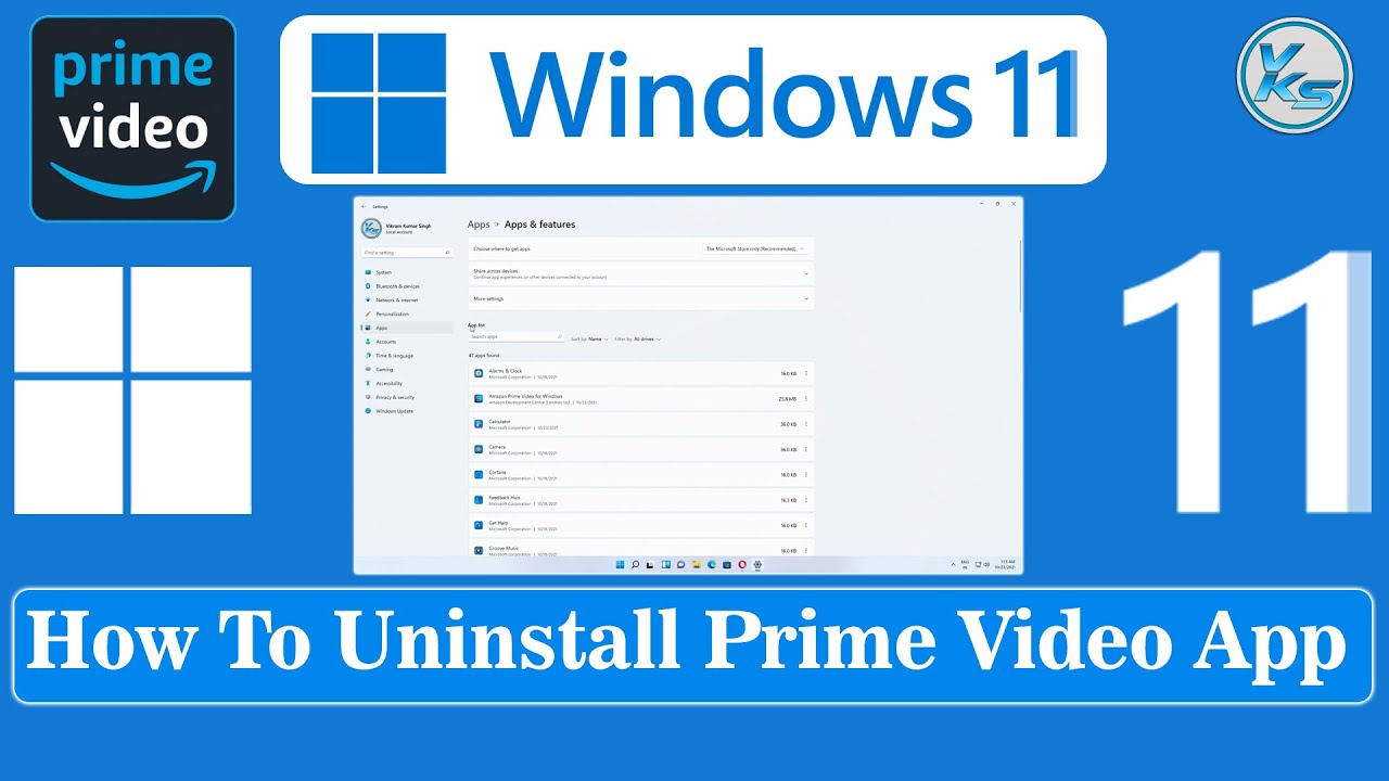 How To Uninstall Prime Video App in Windows 11  YouTube