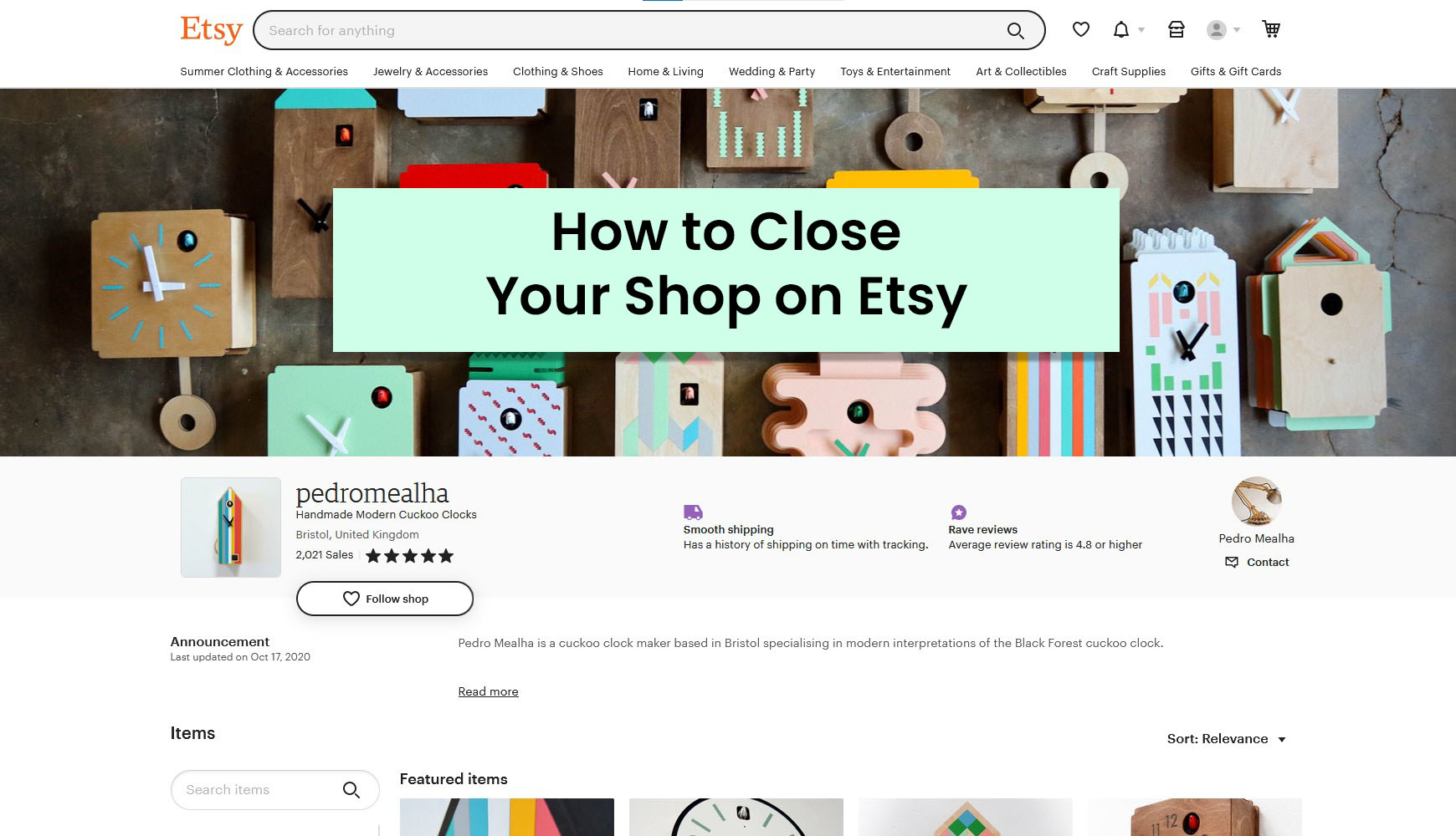 How to Close Your Etsy Shop Easily
